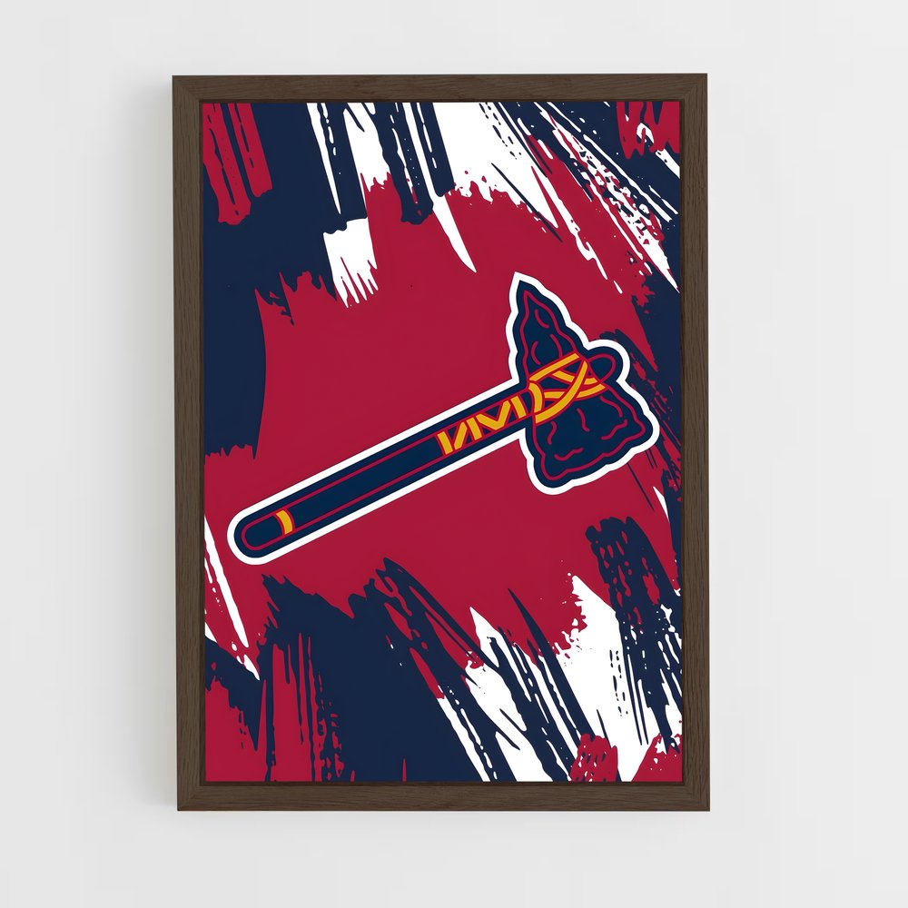 Poster Braves à l'Encre Rouge – affiche Baseball (vue 5)